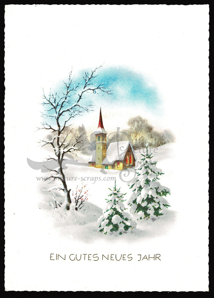 Postcard Haco 0371 winter landscape rural church.jpg