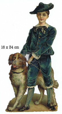 Large scrap victorian boy dog.jpg