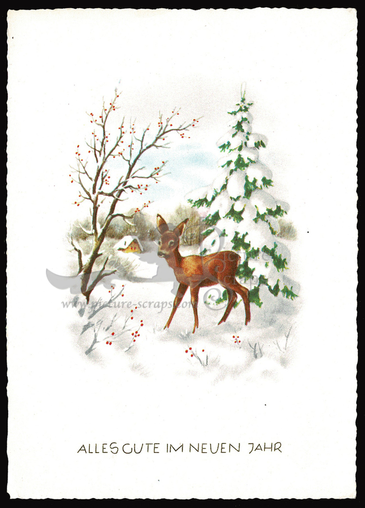Postcard Haco  0370 a rural winter deer.jpg