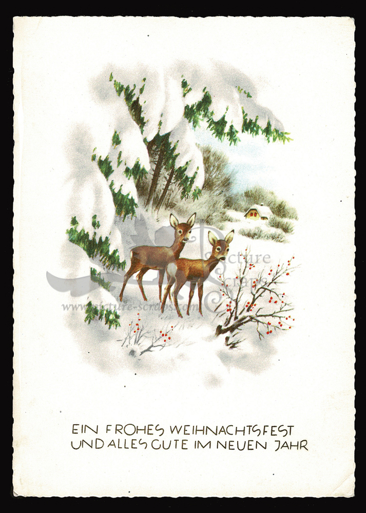 Postcard Haco  0370 b winter rural deers.jpg